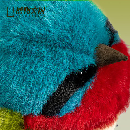 中国国家地理博物文创大圆宝系列叉尾太阳鸟毛绒玩具科普玩偶公仔 - 图2