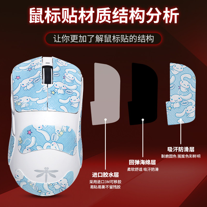 圣凯罗适用VGN蜻蜓F1防滑贴鼠标Pro Max吸汗F1se脚贴f1moba贴纸膜 - 图3
