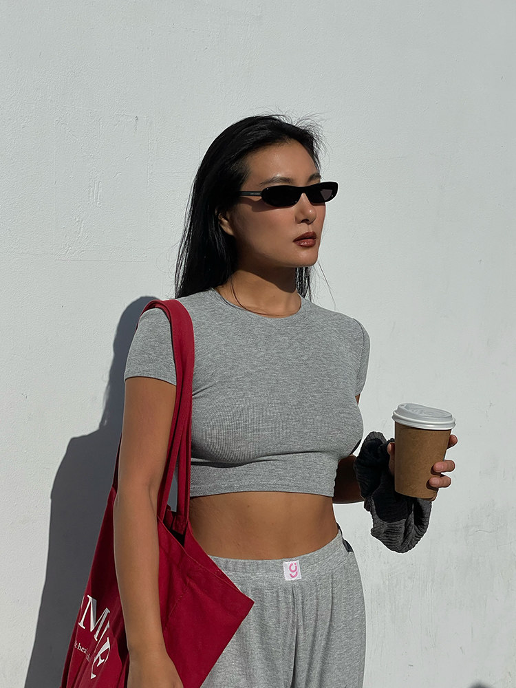 Gymie速干T恤女短袖运动紧身上衣网红显瘦性感健身瑜伽服训练衣,淘宝优惠券,粉丝福利购,淘宝优惠卷