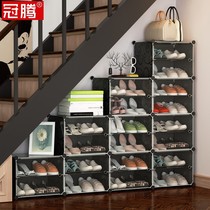 The shoe cabinet stepped anomalous shoe holder under the stairs contains the bottom shelf of the cabinet bottom shelf home containing cabinet