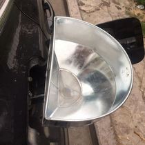 Small car refuelling funnel wagon greaser Moto oil funnel with filter mesh thickened stainless steel semicircle oil bucket