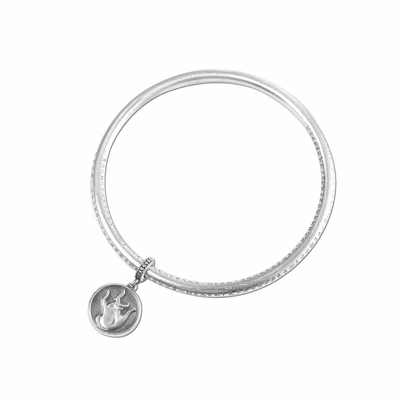 斗量精工佛手99波罗蜜做旧女式泰银 斗量珠宝手镯