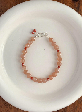 水晶月光石和南红锁骨链薄利多销