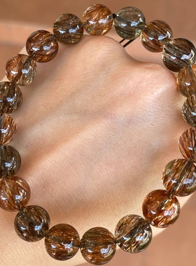 能量水晶黑金超七天然水晶手链