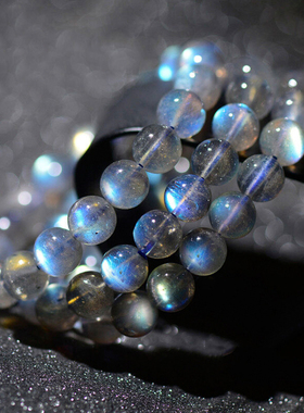 天然5a-8a级冰种手链手串月光石