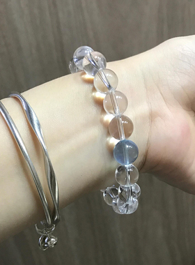 白水晶搭配海蓝宝原创全净体薄利