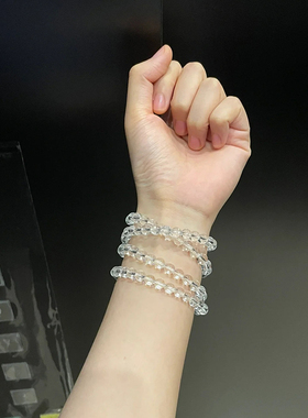 男女天然水晶明星同款搭配海蓝宝