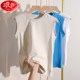 Langsha Sunscreen Solid Color Cut Sleeve Round Neck T-Shirt Women Sleeveless