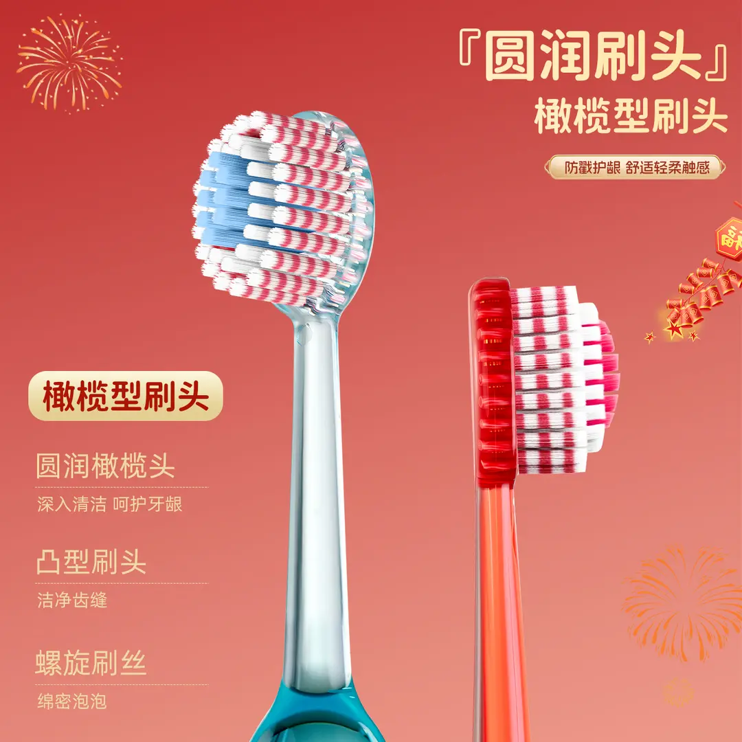 马年限定礼盒】3~12岁儿童专用喜庆牙刷螺旋软毛护龈柔软清洁送礼,淘宝优惠券,粉丝福利购,淘宝优惠卷