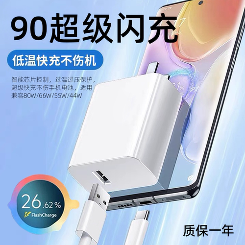 适用VIVOX300充电器头90W超级闪充vivox300pro手机充电头X300Ultra快充插头VIVOX300Pro充电器8.5A线加长2米 - 图0