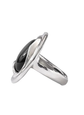 精致黑色锆石戒指女轻奢时尚个性复古S925镀银开口指环网红食指戒