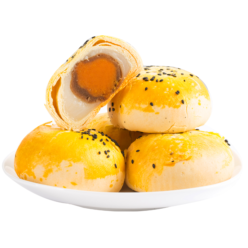 咸蛋黄酥雪媚娘早餐整箱好吃心面包 呼啦熊食品传统糕点