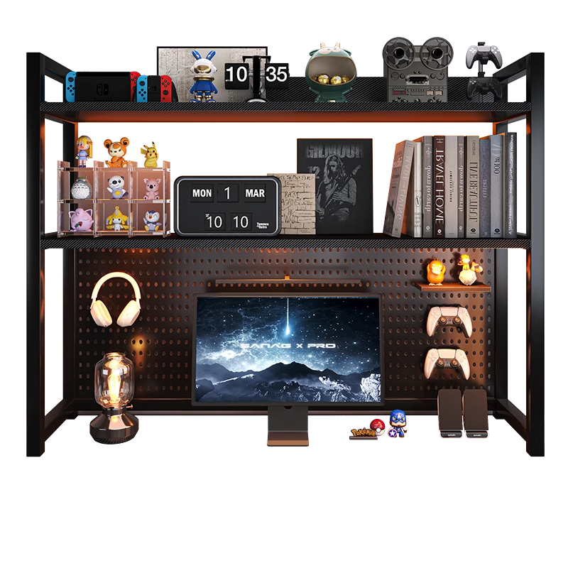 办公室桌面多层整理架小架子简易书架小型铁艺置物架书桌上收纳架 - 图3