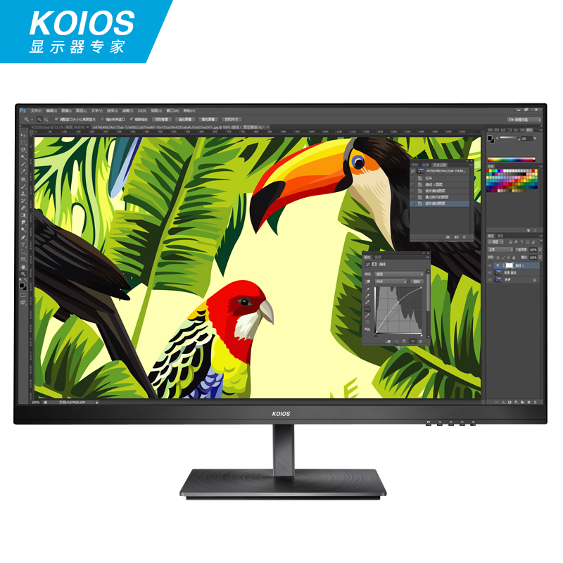 KOIOS K2722UB 27英寸4K Type-C HDR600窄边框IPS 升降旋转显示器 - 图0