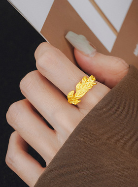 新品年新款精致穗穗平安戒指轻奢