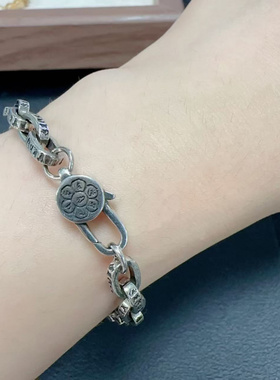 复古简约雕刻六字真言手链男潮民