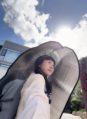 【户外拍照神器】摄影师加大加厚斗笠披风成人防晒帽夏天遮阳防雨