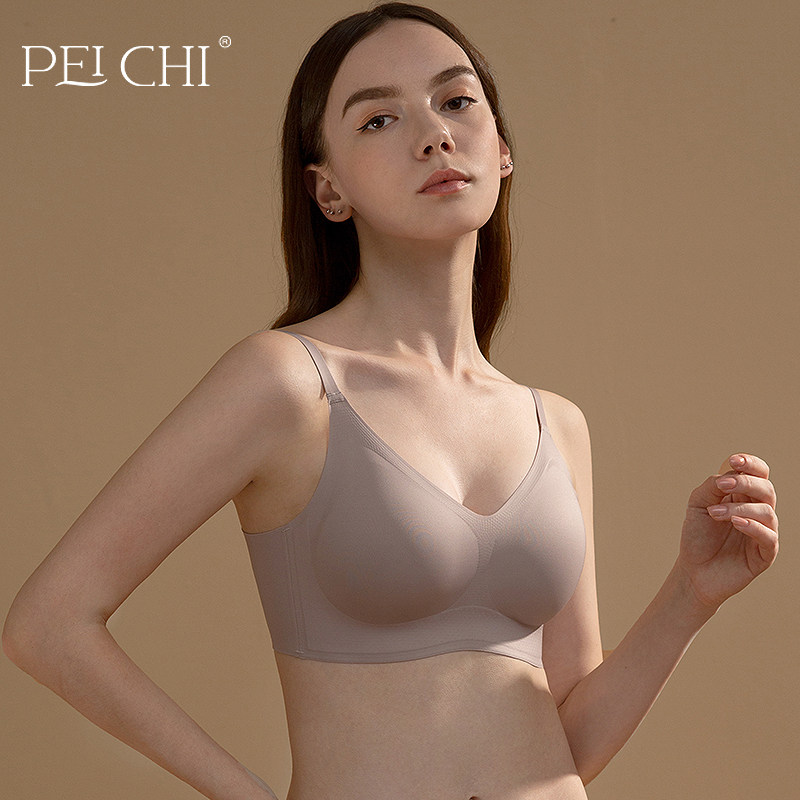 佩迟无痕薄款小胸舒适大胸显小胸罩 佩迟文胸