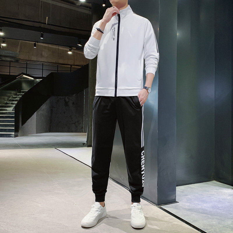 2020秋季款长袖休闲运动套装男a21 安以特卫衣