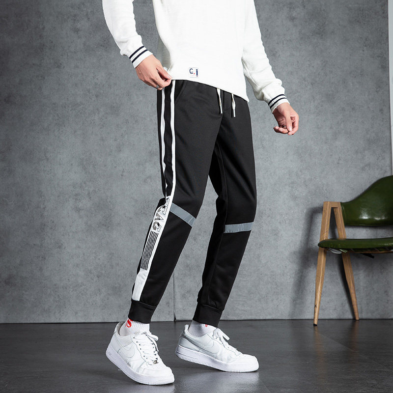 以纯男修身九分裤运动a21 hm休闲裤 安以特休闲裤