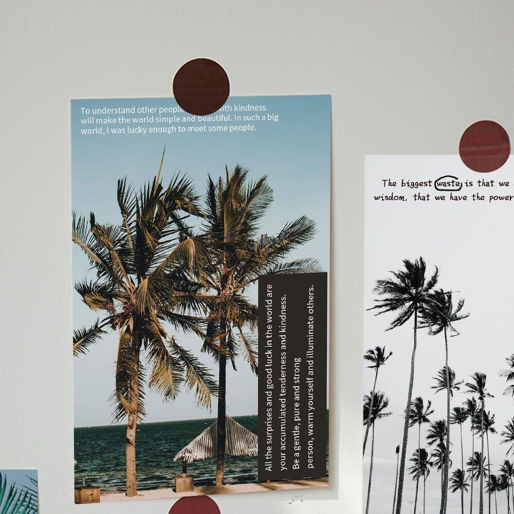 10张简约ins风文艺墙面装饰卡片明信片房间卧室贴墙diy装饰图案,淘宝优惠券,粉丝福利购,淘宝优惠卷