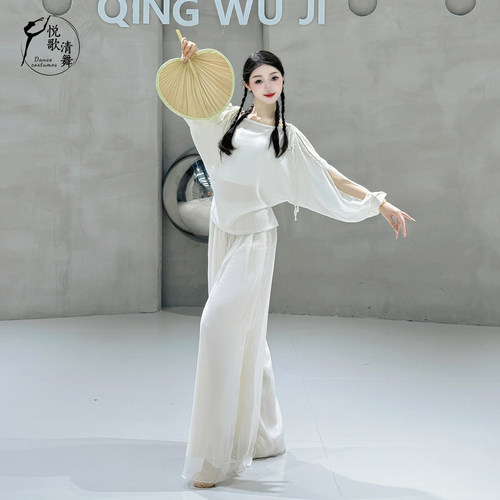 舞蹈上衣女款新款现代舞衣服中国舞纱衣仙气日常夏季古典舞练功服 - 图3