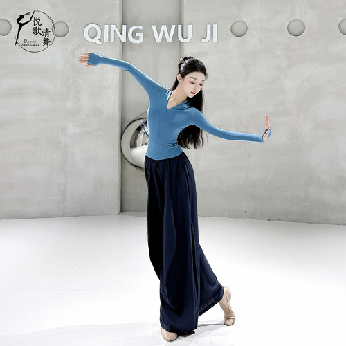 现代舞上衣2026新款古典舞服装秋冬形体训练服长袖中国舞蹈练功服 - 图1