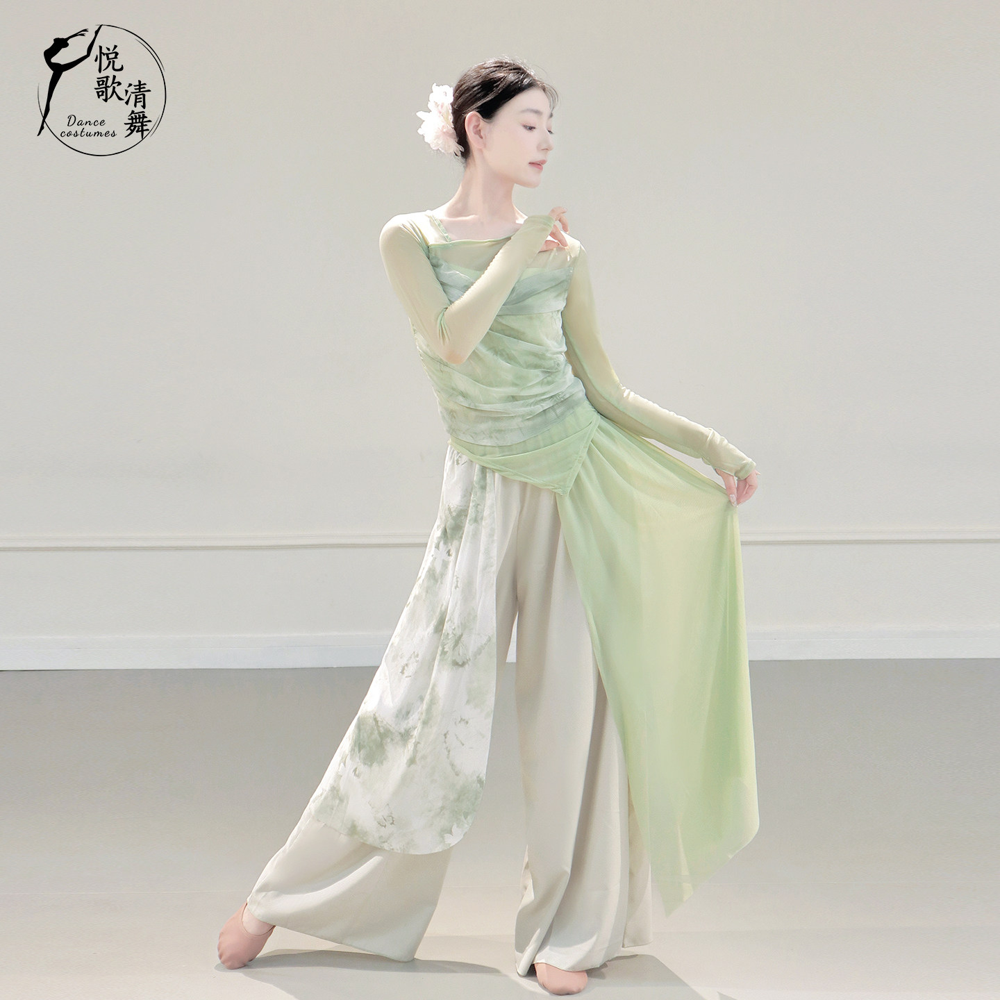 2025新款古典舞服装纱衣演出服漂亮中国舞练功服形体网纱舞蹈上衣,淘宝优惠券,粉丝福利购,淘宝优惠卷