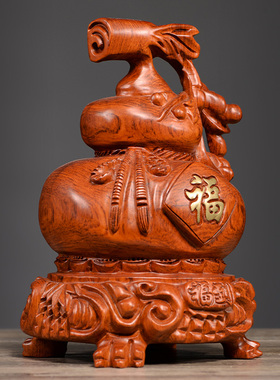 匠心雕刻客厅葫芦花梨木中式