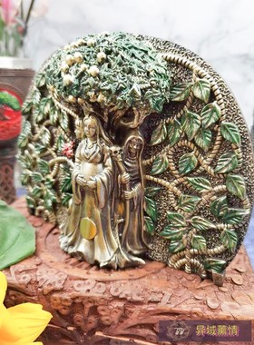 三女神生命树树脂彩色摆件挂件画