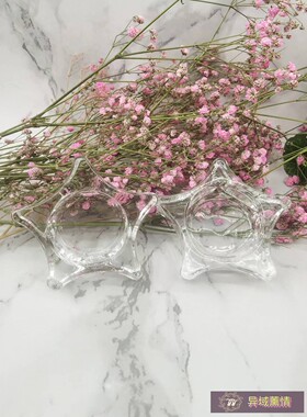 北欧小玻璃烛台爱心型杯蜡