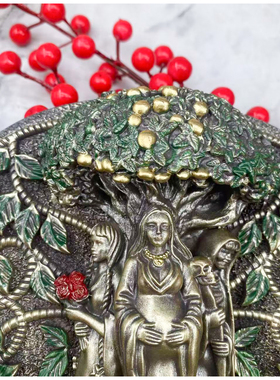欧式树脂女神生命树彩色摆件挂件挂画装饰复古工艺品客厅桌面