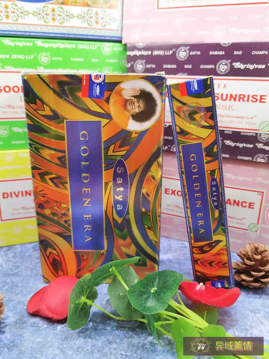 印度Satya赛巴巴香线香祝福冥想浪漫异国金色日出熏香手工 - 图3