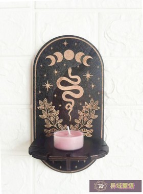 木制水晶置物架图案挂架展示架