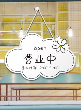 正在营业中店铺门口挂牌