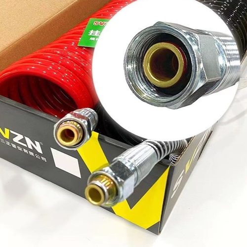 三正挂车螺旋气管优质pu防爆防冻小圈7.5米大圈挂车螺旋管自封阀 - 图2