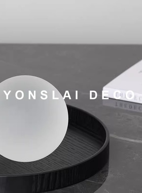 轻奢风几何圆球样板房间软装饰品