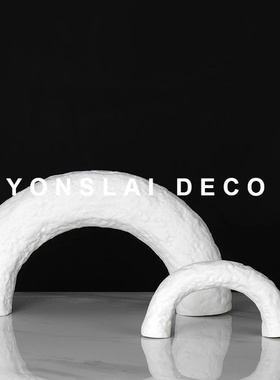 样板房间轻奢风砂岩摆件软装饰品