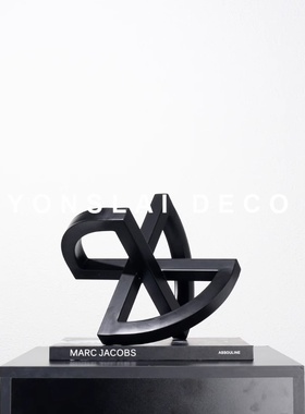 轻奢风金属样板房间展厅软装饰品