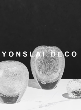 透明玻璃样板房间插花器软装饰品