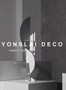 简约现代风白色金属客厅玄关摆件