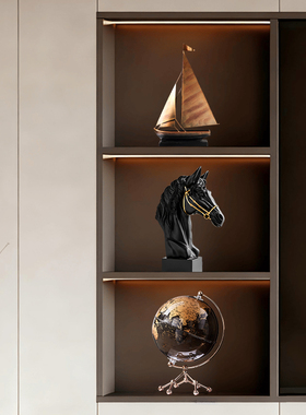 辉煌征途铁艺帆船摆件复古装饰