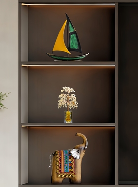 一帆风顺客厅电视柜装饰摆件套组