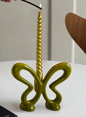 创意可爱蝴蝶烛台摆件高级感小众