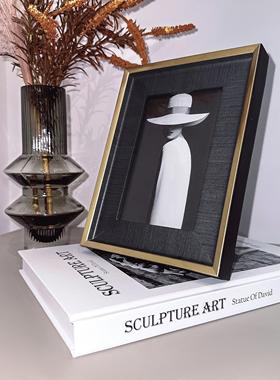 轻奢现代家居样板房茶几床头柜装饰品摆件高级感软装花艺组合摆设