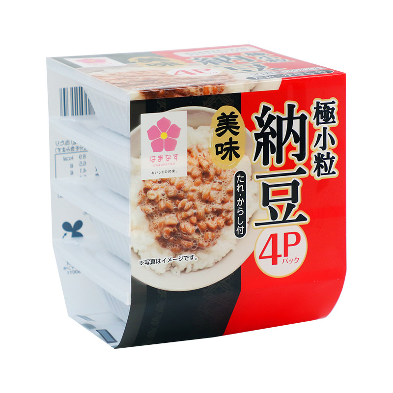 日本原装进口纳豆4盒/组 北海道滨莉纳豆旗舰店即食拉丝发酵小粒