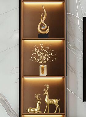 轻奢风电视柜玄关酒柜组合家居创意装饰流沙画摆件