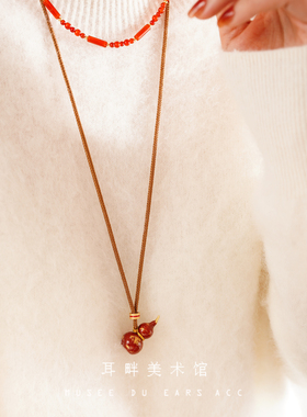 A七彩葫芦娃长毛衣链女2026款高