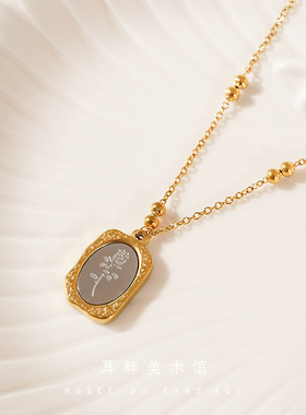 B魔镜玫瑰锁骨链2026新款