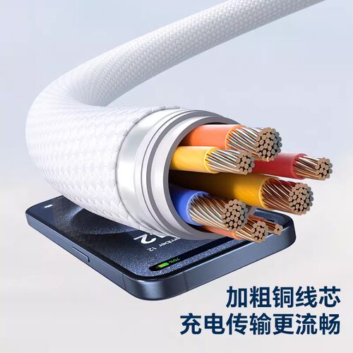 适用苹果Type-C编织数据线iPhone17系列pro手机max专用air快充车载Carplay互联投屏传输USB头充电器加长3米 - 图3